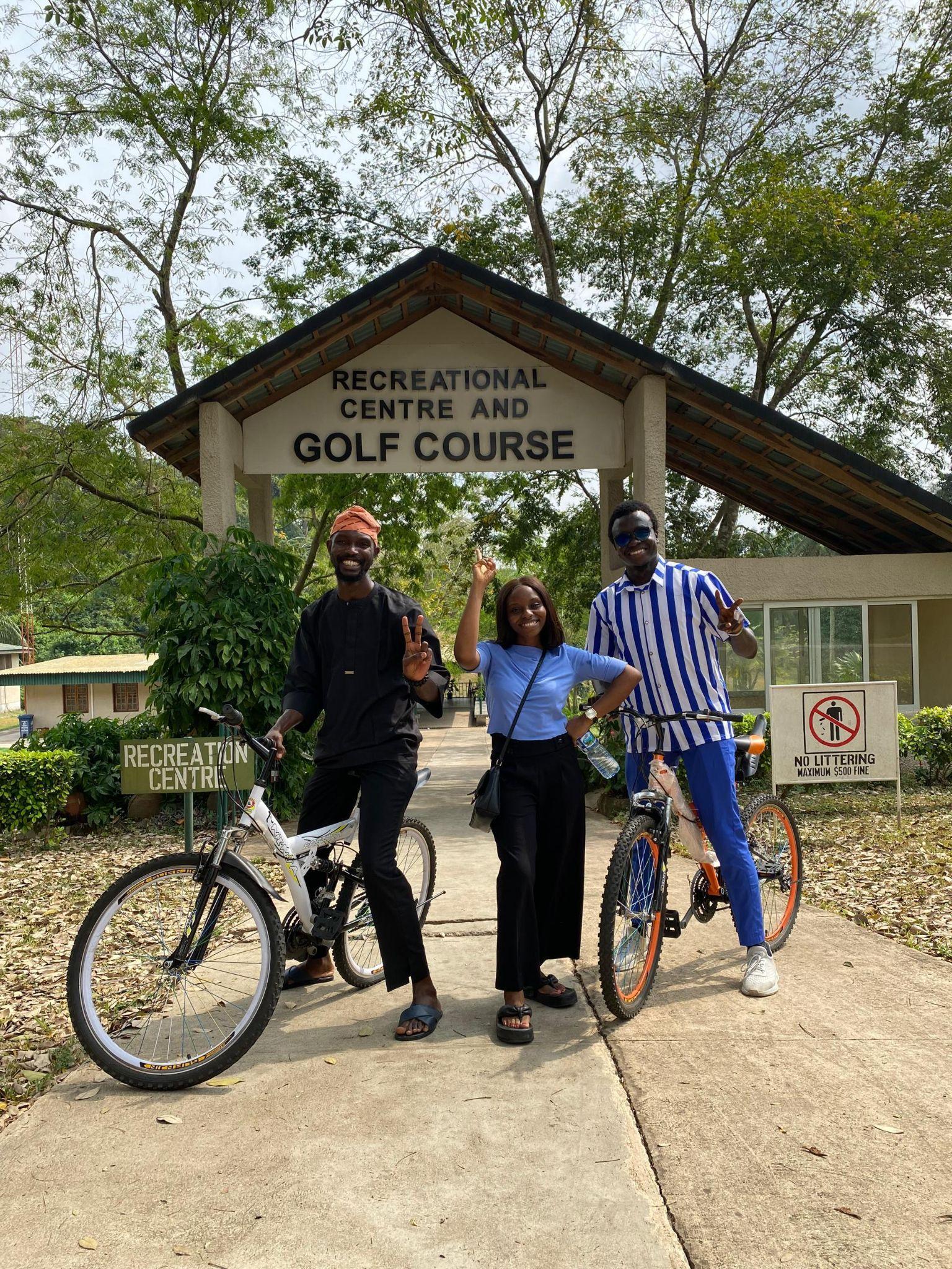 Colleagues enjoying an outdoor cycling outing